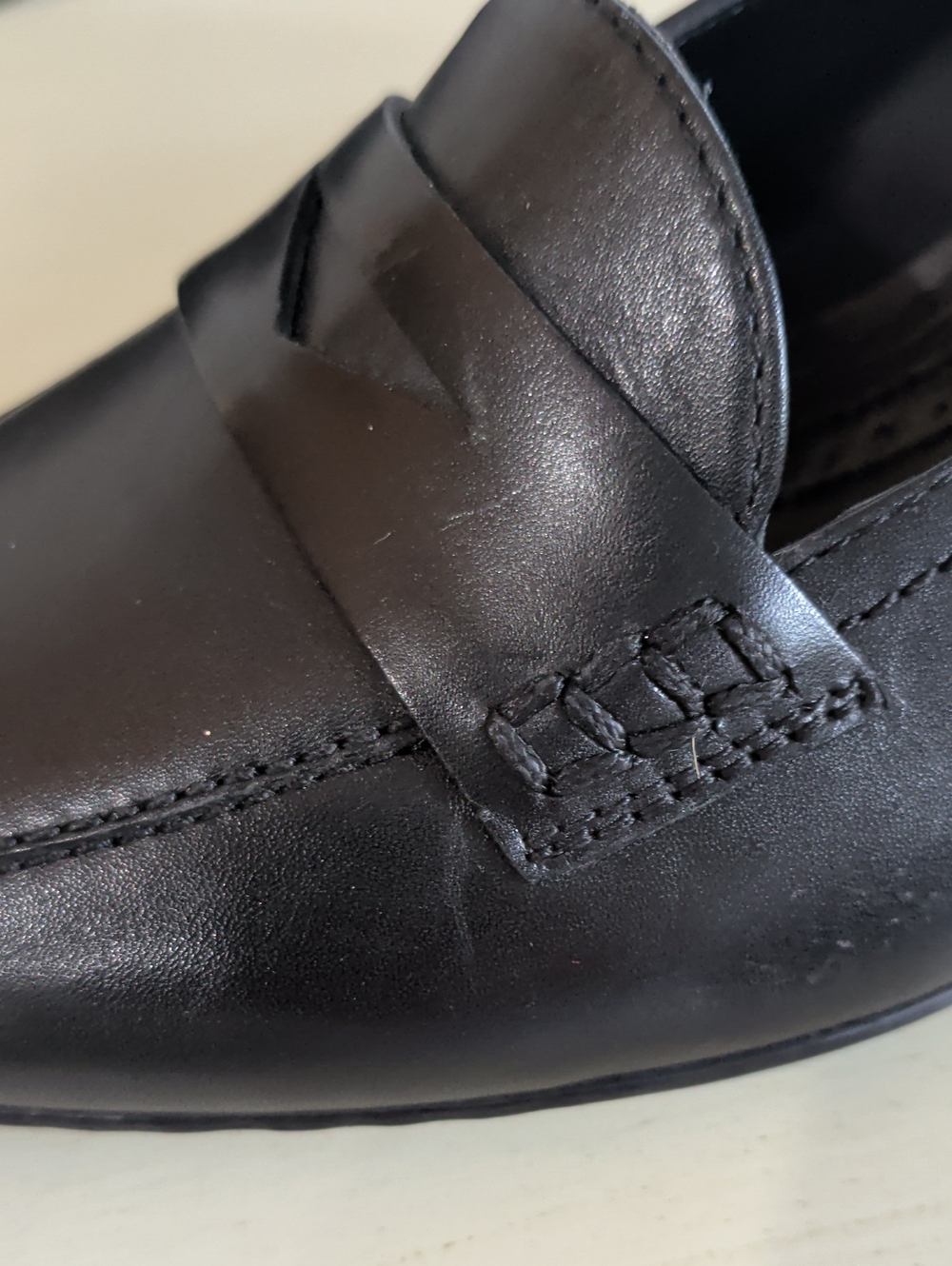 Brooks Brothers Black Leather Penny Loafers With Block Heels Size 6 - Picture 13 of 13